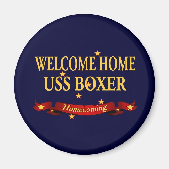 Välkommen hem - USS Boxer Magnet (Framsidan)