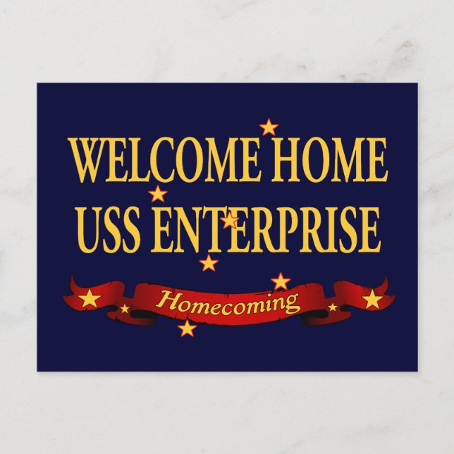 Välkommen hem-USS Enterprise Vykort (Framsida)