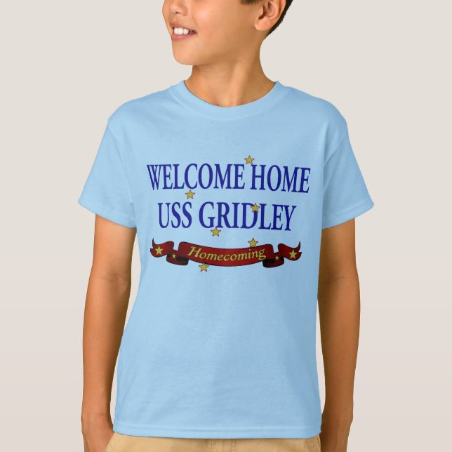 Välkommen hem-USS Gridely Tee (Framsida)