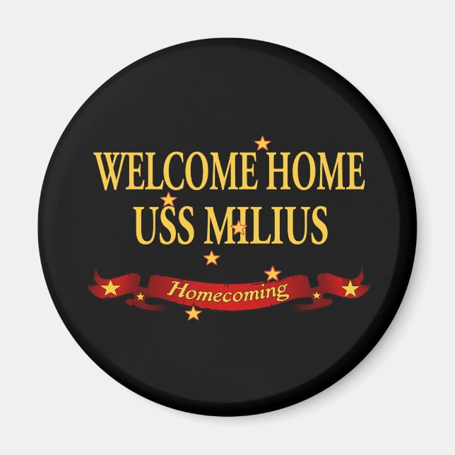 Välkommen hem USS Milius Magnet (Framsidan)