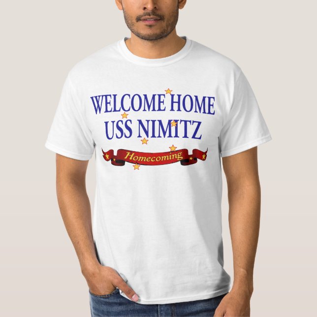 Välkommen hem USS Nimitz T-shirt (Framsida)
