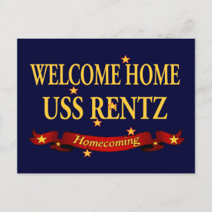 Välkommen hem-USS Rentz Vykort