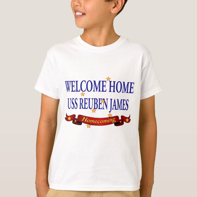 Välkommen hem USS Reuben James T-shirt (Framsida)
