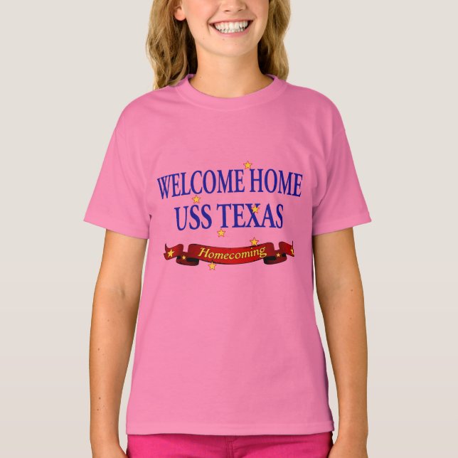 Välkommen hem USS Texas Tee (Framsida)