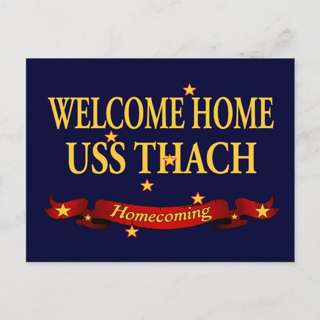 Välkommen hem-USS Thach Vykort (Framsida)