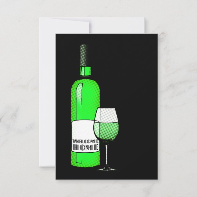 Välkommen hem vin inbjudningar (Framsida)