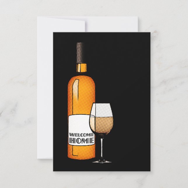 Välkommen hemchampagne inbjudningar (Framsida)