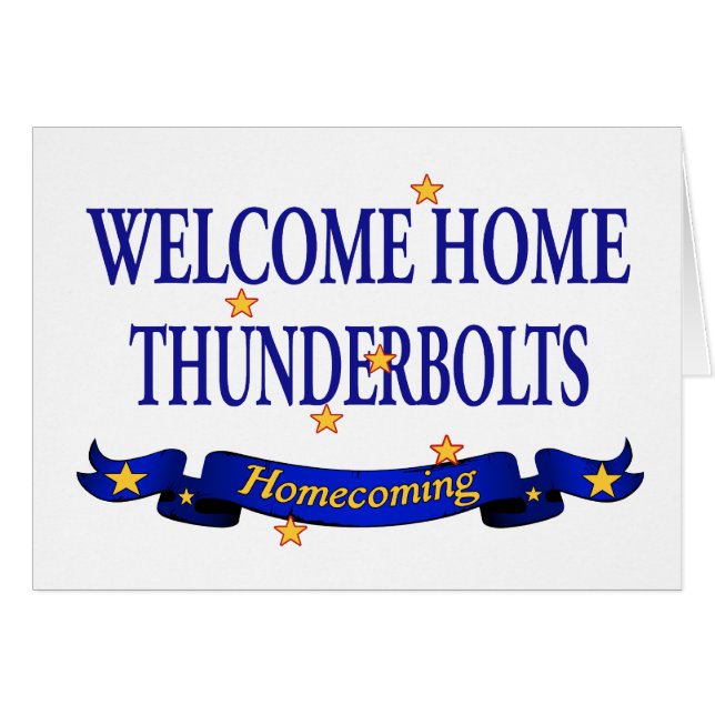 Välkommen hemThunderbolts Hälsningskort (Framsidan Horizontal)