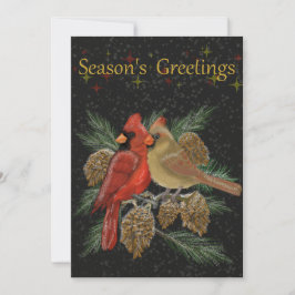 Välkommen hjärtliga gratulationer till kardinalern julkort