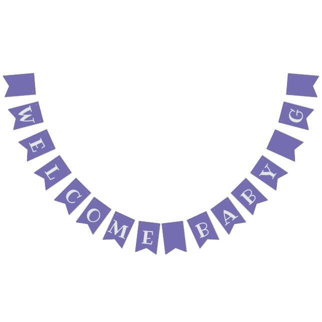 Välkommen Home Baby Banner Lavender Vimplar (Alla)