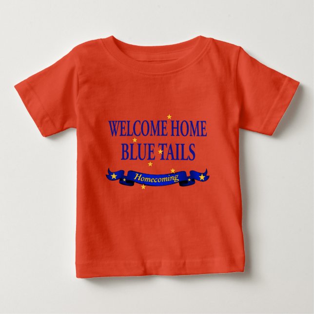 Välkommen Home Blue Svan Tee Shirt (Framsida)