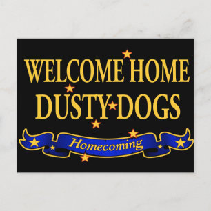 Välkommen Home Dusty Hundar Vykort