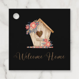 Välkommen Home Realtor Personlig i Black Färg Gåvor Etiketter