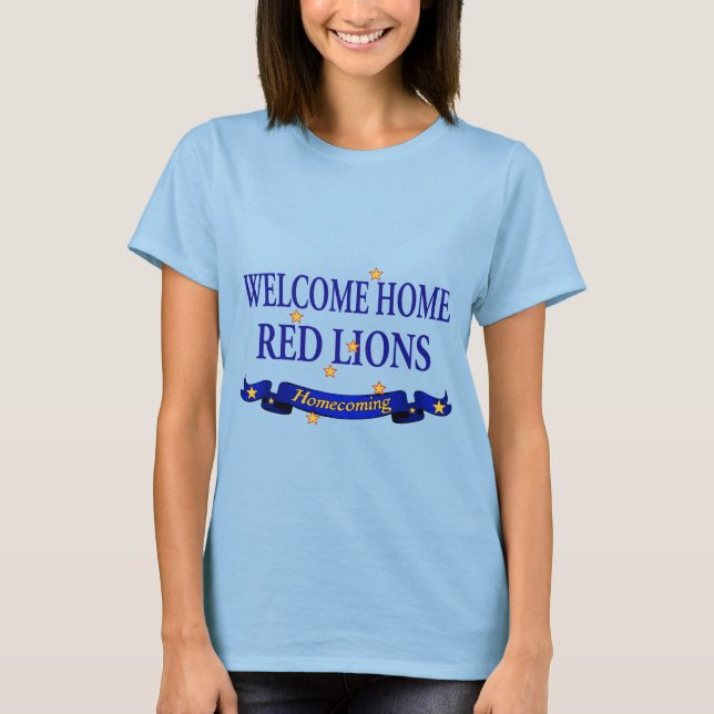 Välkommen Home Red Lejon Tee (Framsida)