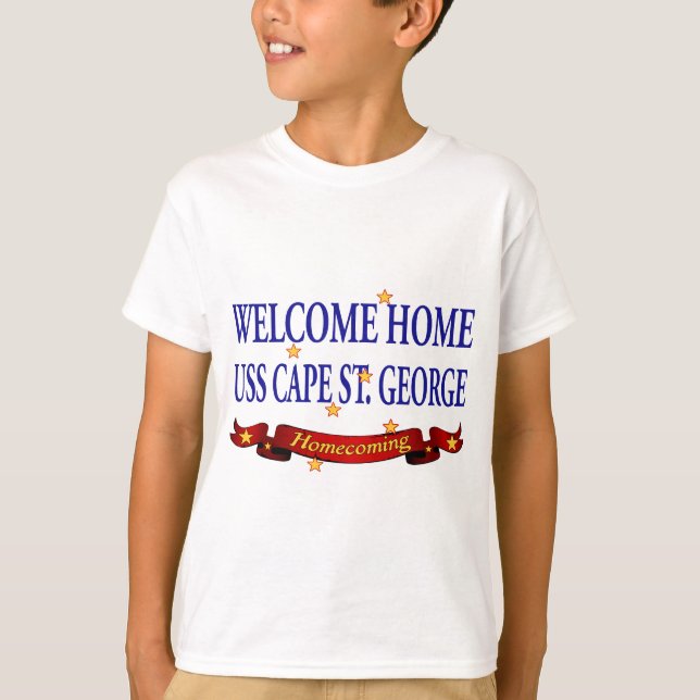 Välkommen Home USS Cape St George Tee (Framsida)