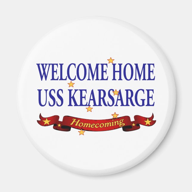 Välkommen Home USS Kearsarge Magnet (Framsidan)