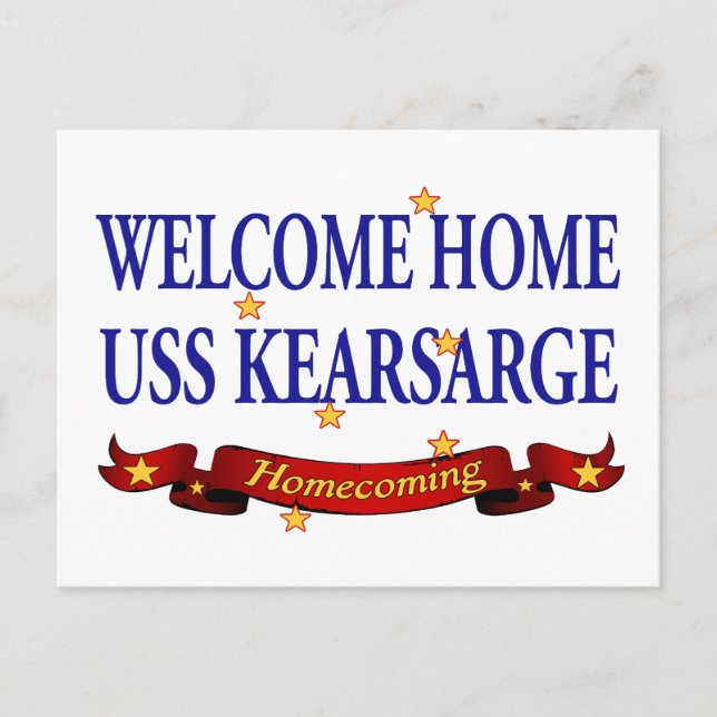 Välkommen Home USS Kearsarge Vykort (Framsida)