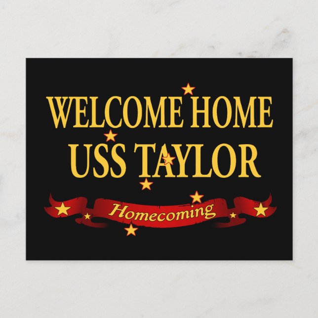 Välkommen Home USS Taylor Vykort (Framsida)