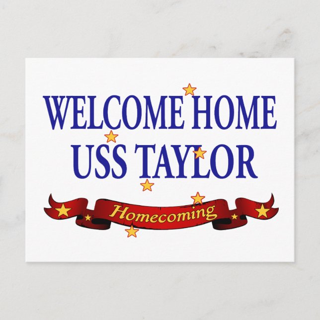 Välkommen Home USS Taylor Vykort (Framsida)