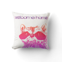 Välkommen Home Woodland Rosa Raccoon