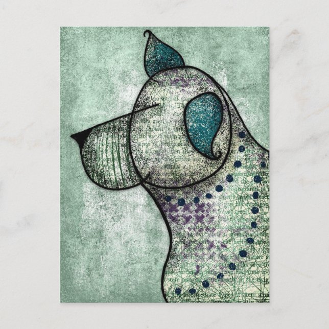 Välkommen Hund Hör En Gods Julkort Vykort (Framsida)