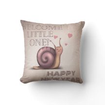 Välkommen i dekorativ kudde