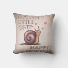 Välkommen i dekorativ kudde