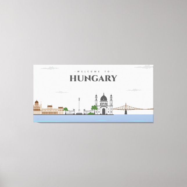 Välkommen i Ungern Canvastryck (Framsida)