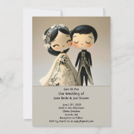 Välkommen inbjudan till traditionellt par bröllop