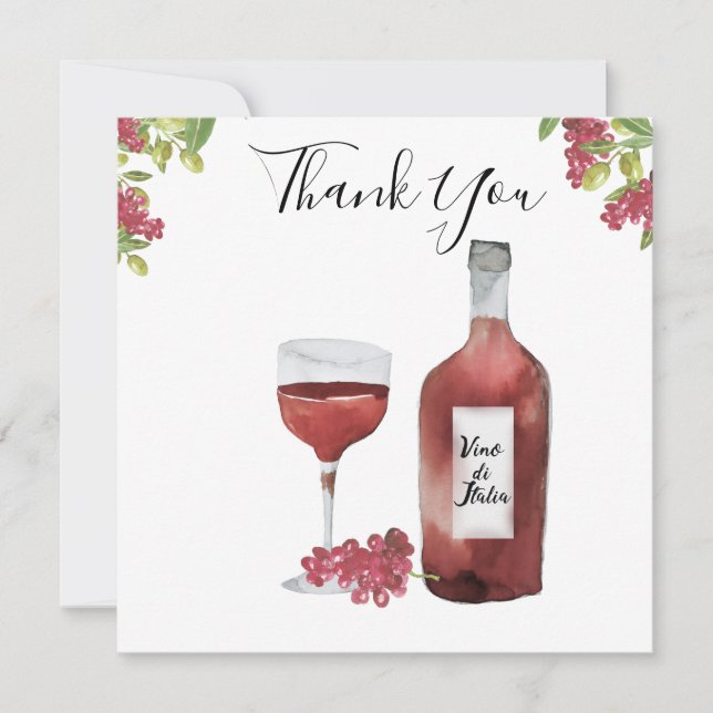 Välkommen Italien Bröllop Tack Kort (Framsida)