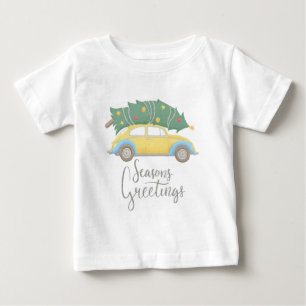 Välkommen jul bil & träd t-shirt