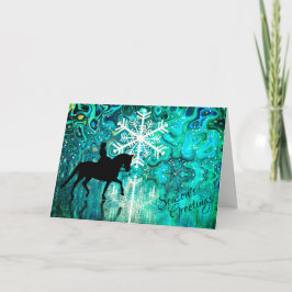 Välkommen Jul Häst Julhälsningar Helgkort