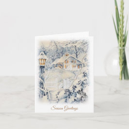 Välkommen julen vintage kort