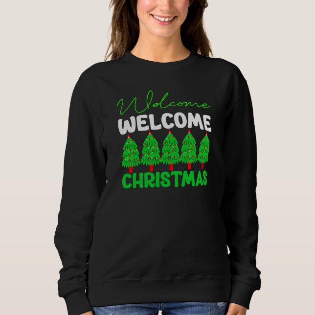 Välkommen Julgran Holiday Design-85600 T Shirt (Framsida)