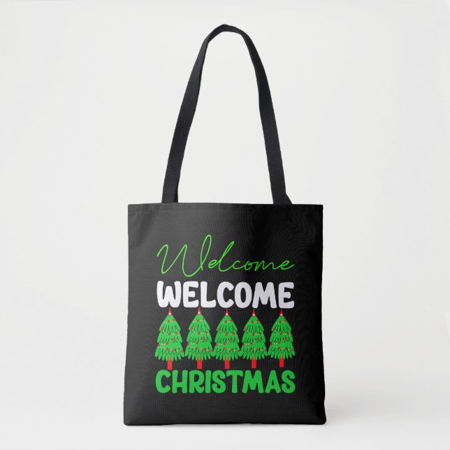 Välkommen Julgran Holiday Design-85600 Tygkasse (Framsida)