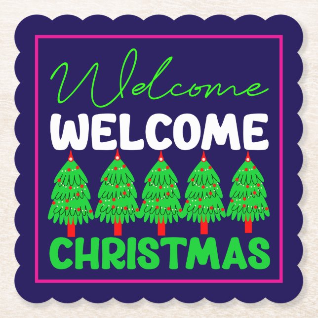 Välkommen Julgran Holiday Design-85600 Underlägg Papper (Framsida)