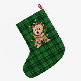 Välkommen julklapp för Norwich Terrier Stor Julstrumpa