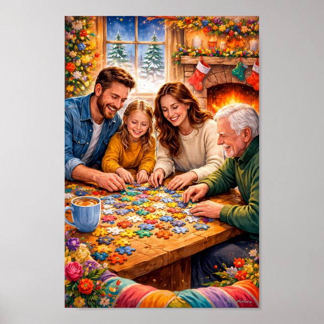 Välkommen Julpussel-scene Poster (Framsidan)