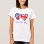 Välkommen Kate & William/ Royal Bröllop Tröja<br><div class="desc">Konstruktion för Union Jack och USA flagga</div>