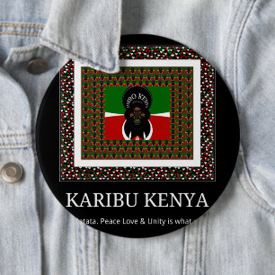 Välkommen Kenya: Livliga nationella flaggans färge Knapp