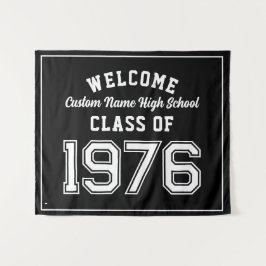 Välkommen Klass 1976, Svart Återträff Fest Dekorat