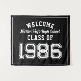 Välkommen Klass 1986, Svart Återträff Fest Dekorat