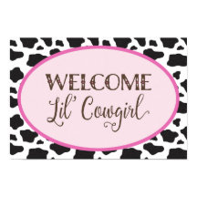 Välkommen Lil'Cowgirl Baby Shower Banner