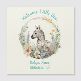 Välkommen, lilla en födelseannonsering/barnkalas magnetisk inbjudningskort