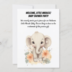 Välkommen, lilla Miracle! - Baby Shower Party Inbjudningar