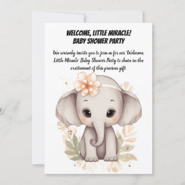 Välkommen, lilla Miracle! - Baby Shower Party Inbjudningar
