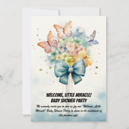 Välkommen, lilla Miracle! - Baby Shower Party Invi Inbjudningar