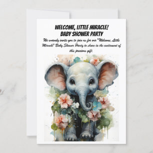Välkommen, lilla Miracle! - Baby Shower Party Invi Inbjudningar