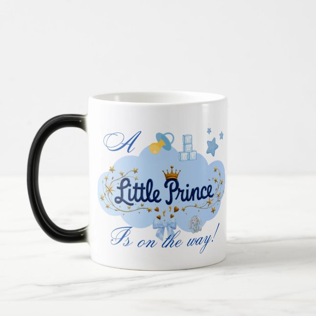 "Välkommen lille prins" Magisk Värmeavslöjande Mug Mugg (Vänster)