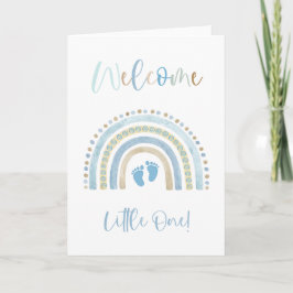 Välkommen Little One | Boy Baby Card Kort